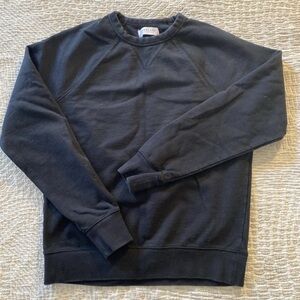 EVERLANE Cotton Black Crew Neck Sweatshirt S